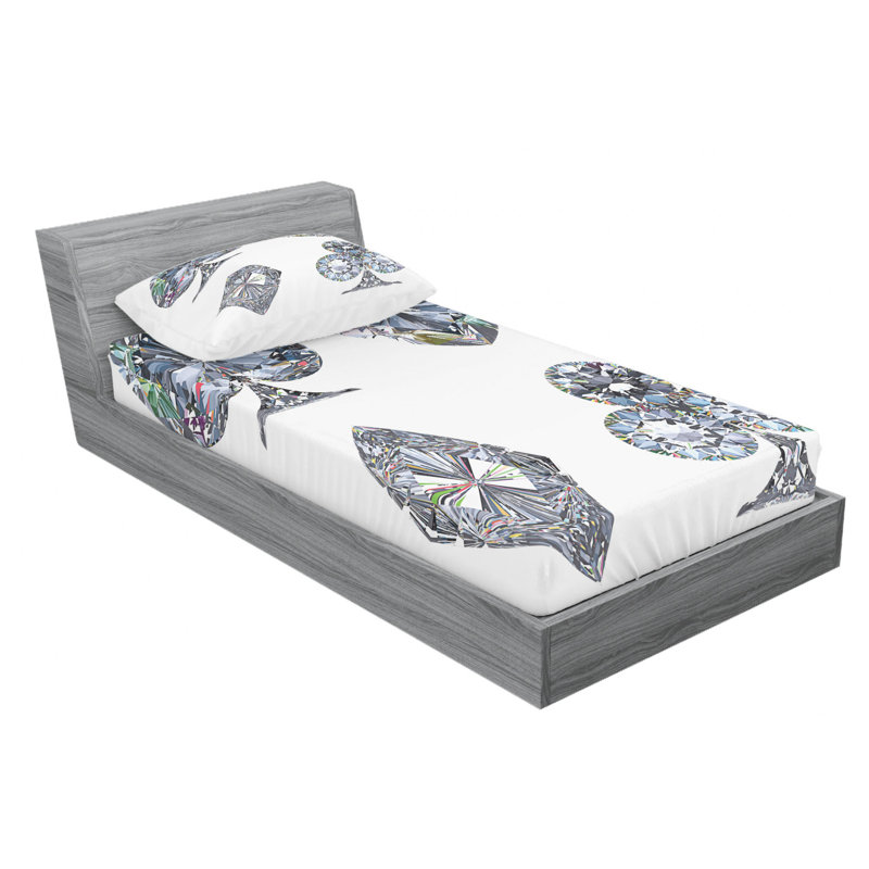 Microfiber Sheet Set, Twin Sheet Set with Fitted Sheet