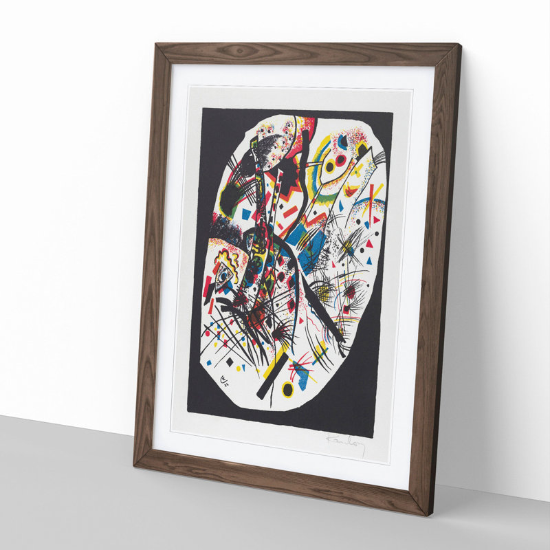 Small Worlds III by Wassily Kandinsky - Single Picture Frame Print on Wood, 48cm H x 36cm W x 2cm D, Walnut Framed