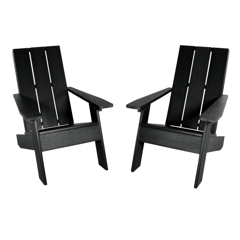 Chaise Adirondack en plastique Byrnes, Noir