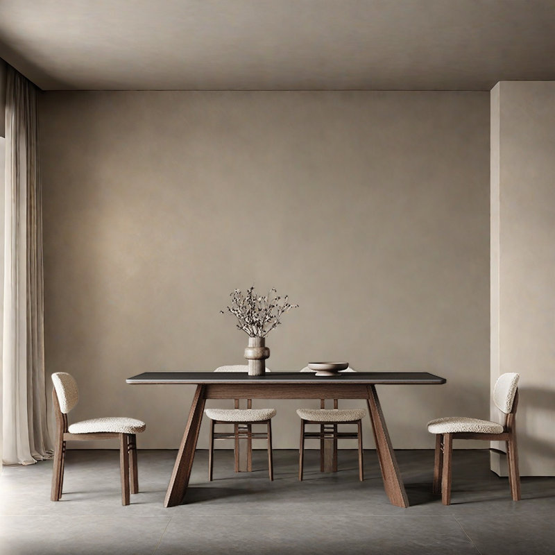 Light Luxury Retro Dining Table Sets., 29.53"H x 62.99"L x 31.5"W