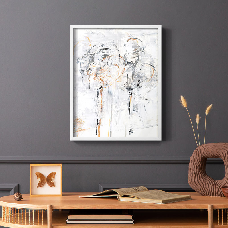 «Spring Wildflowers II», reproduction encadrée - bois massif, Blanc, H 28 po x l 22 po