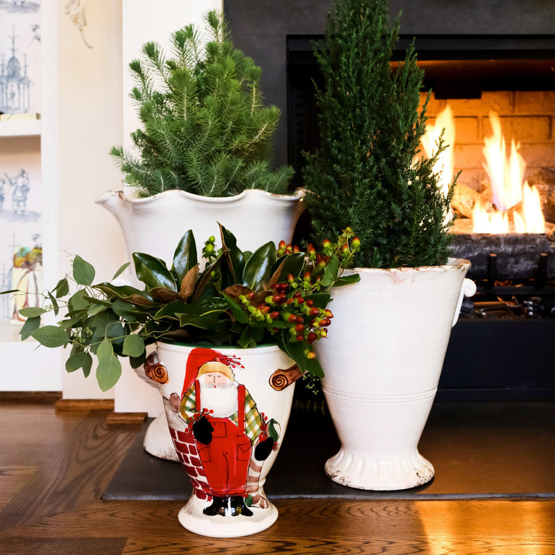 Old St. Nick Earthenware Table Vase