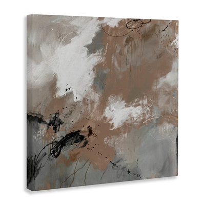 Brown & Grey Brushwork Canvas, design by Ruth Fromstein