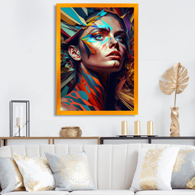 Portrait de femme cubique VI - Impression sur toile