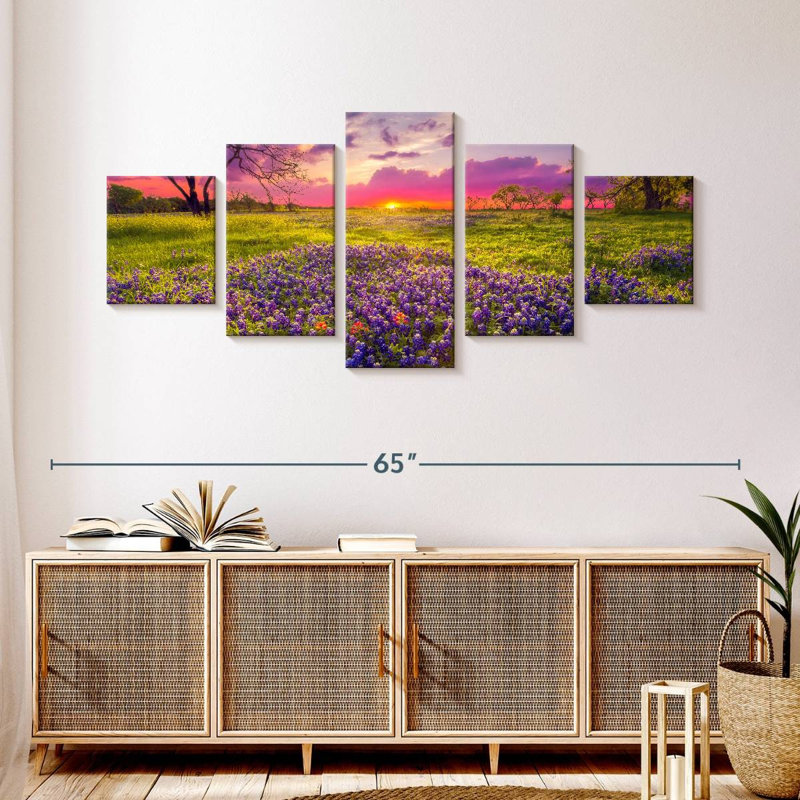 Champ de lavande Pastel Horizon, H 24 po x l 55 po