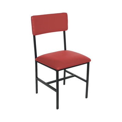 Meghan Steel Restaurant Chair Grade 4 Terracotta Vinyl Seat & Back