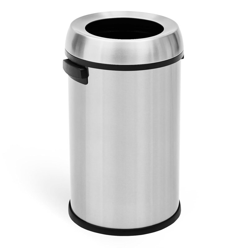 Stainless Steel Open Kitchen Trash Can - 65L