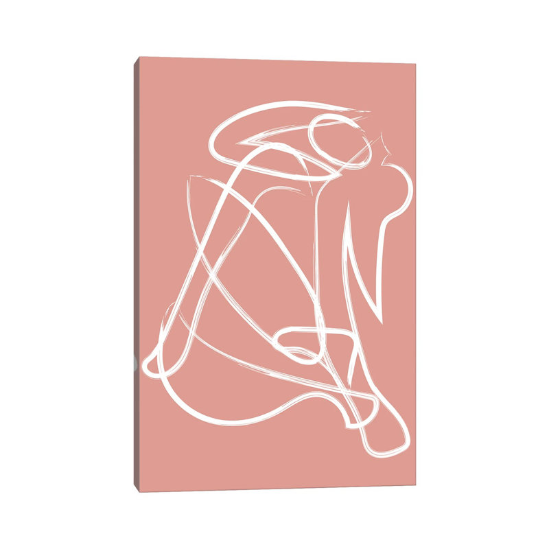 « Silhouette rose » par Mambo art studio-impression, Toile tendue, Pas de tapis, H 40 po x l 26 po x P 1,5 po