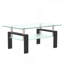 Table basse rectangulaire en verre noir