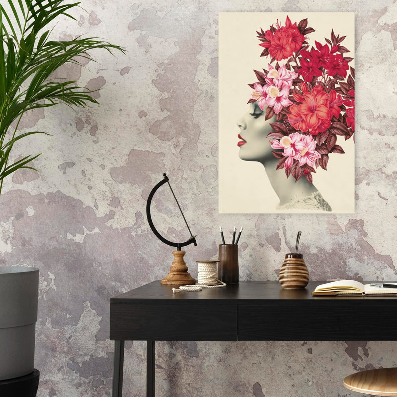 Contemporary Art Elegant Retro Surreal Autumn Portrait Wall Art by Marja Van Den - Wrapped Canvas Print