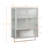 23.62"Glass Doors Modern Two-Door Wall Cabinet With Featuring Two-Tier Enclosed Storage, An Open Shelf, And Towel Rack, For Entryway Living Room Bathroom Dining Room-977614275