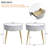 19.6'' Easy Assembly End Tables With High Gloss Faux Marble Tabletops-603188818