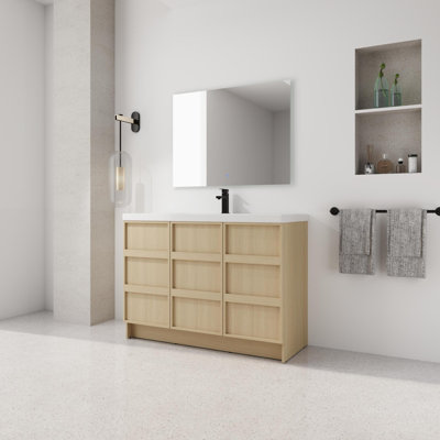48" bathroom vanity with Resin sink