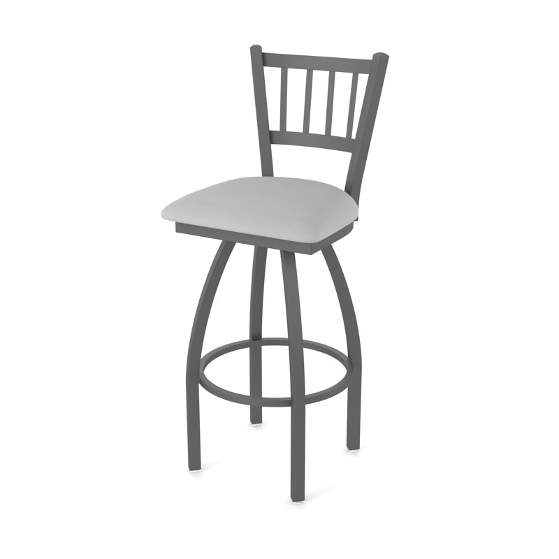 Tabouret pivotant 810 Contessa, Vinyle - gris Folkstone Canter, Étain, Tabouret de bar (siège d'une hauteur de 30 po)