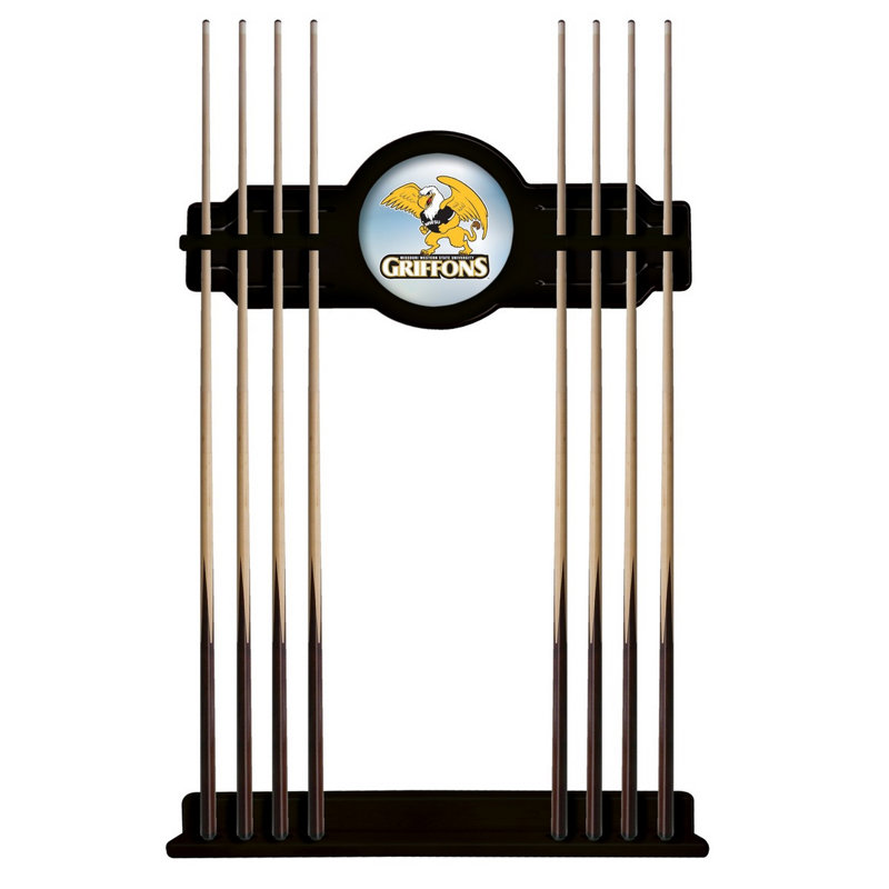 Holland Bar Stool Wood Pool Cue Rack, Black, Arizona State Sun Devils with Sparky Logo