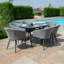 Sladkowski Outdoor Fabric 6 Seat Oval Dining Set-1672888296