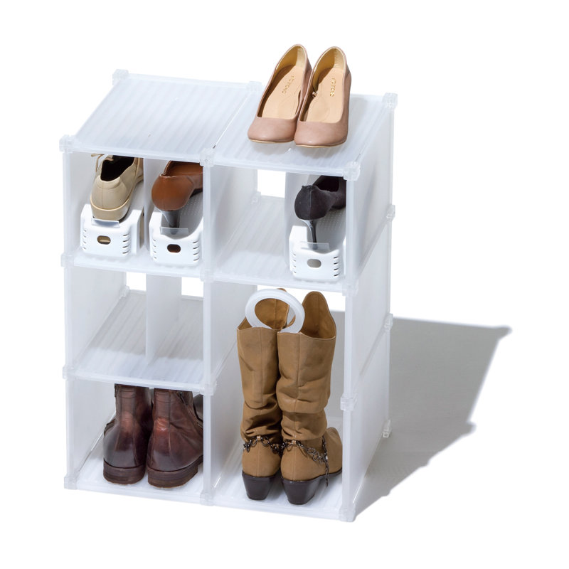 Grille de rangement pour chaussures en plastique 6 paires pour garde-robe et vestibule Like-it
