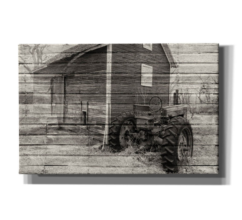 «Lost Farmstead On The Prairie 070» par Gordon Semmens, H 26 po x l 40 po x P 1,5 po