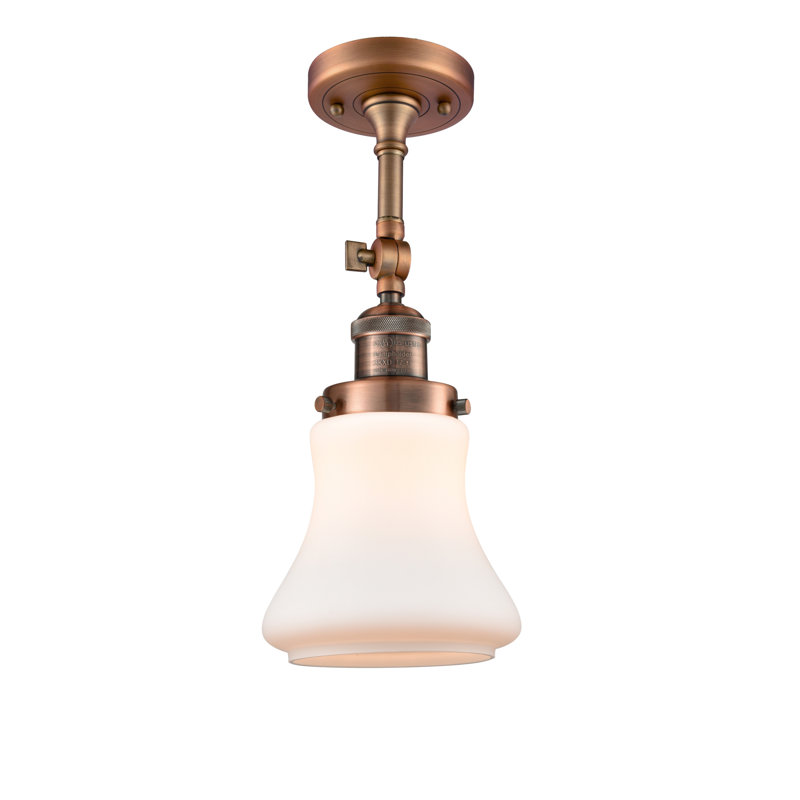 Edda Dimmable Bath Sconce, 60 Watt Vintage Incandescent Bulb, Antique Copper, Matte White