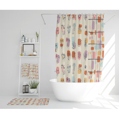 Nazeir Polyester Shower Curtain Set
