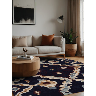Tapis mauve lavable à la machine