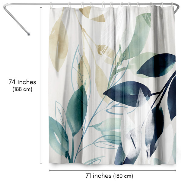 RPT Plain White Polyester Shower Curtains 180 x 180 cm