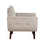 Chaise d'appoint rembourrée en velours brun, ensemble de salon contemporain de 30 po de largeur, mousse enveloppée