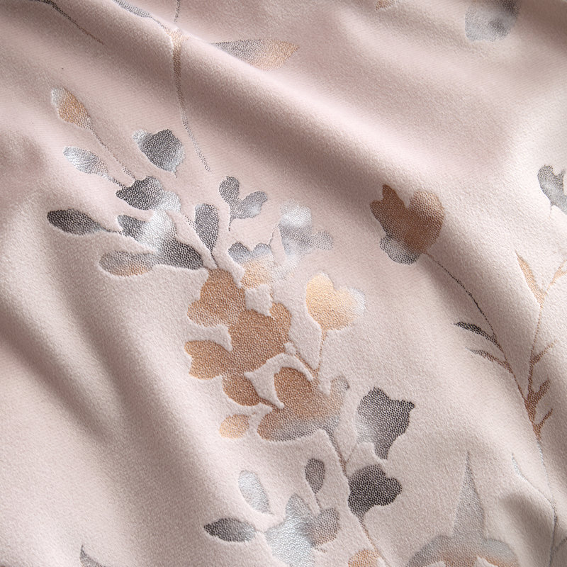 Metallic Leaf Polyester Floral Duvet Cover Set, Double Bed (200 x 200 cm)