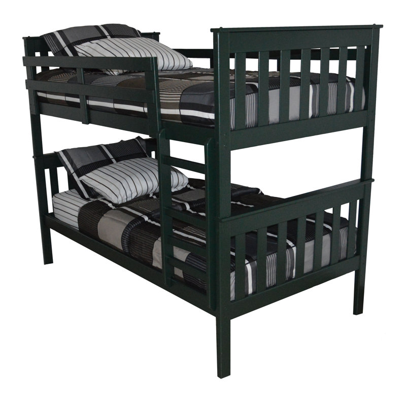 Oakledge Kids Twin Bunk Bed, Dark Green