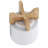 5" CHEVRON PLANTER W/ STAND, WHITE