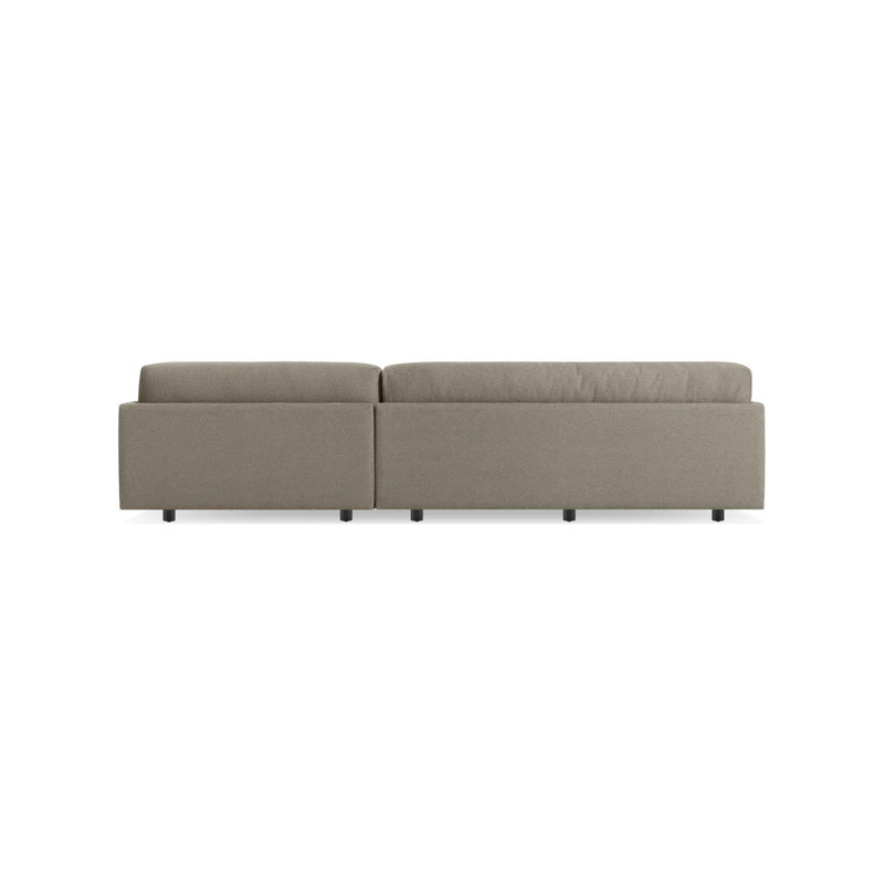 Sunday Chaise Sectional, Sanford Black Crossweave, Left Hand Facing