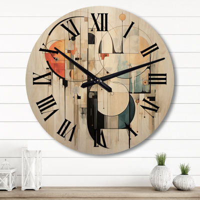 Horloge murale en bois beige Dream Dreamer Contemporary - Paysages