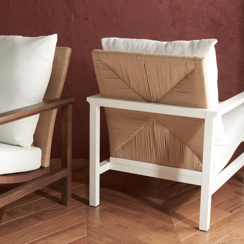 Upholstered Armchair, White
