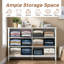 47 Inch Six Drawer Cabinet With Double Row Dual Handles Frame Design Melamine Finish-935745279