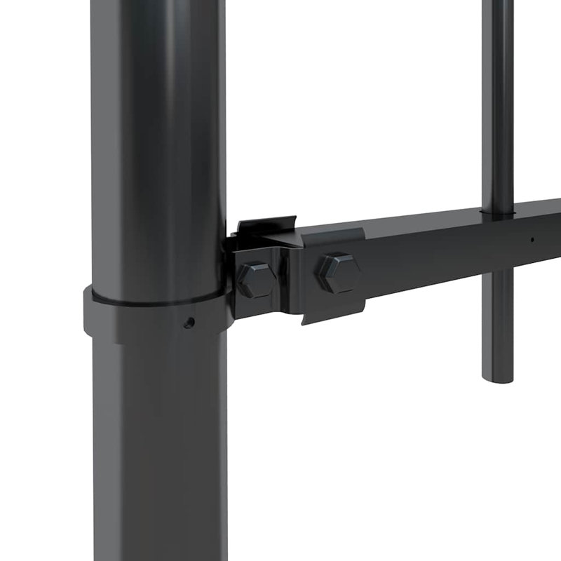 Clôture en métal noir Kimmswick, H 5,5 pi x l 22,5 pi
