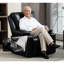 Fauteuil inclinable électrique en similicuir avec télécommande, noir