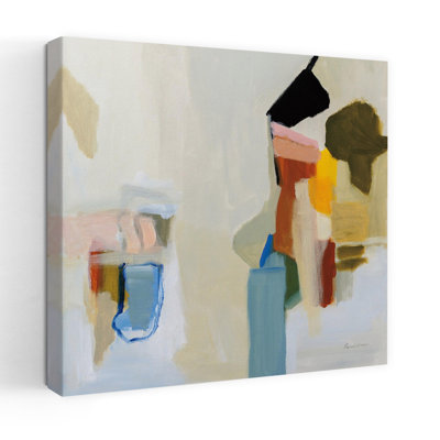 Escalade contemporaine avec art abstrait beige