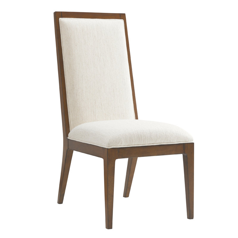 Island Fusion Natori Slat Back Side Chair, White