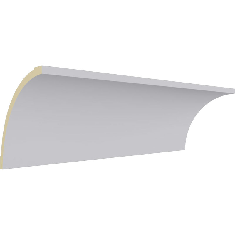Primed White Polyurethane Geometric Crown Moulding Sample