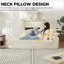 Canapé-lit multifonctionnel en velours côtelé, fauteuil inclinable beige pour la maison