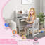 Ensemble de bureau et de chaise pour enfants avec rangement et bureau pour enfants de 5 à 8 ans Qaba