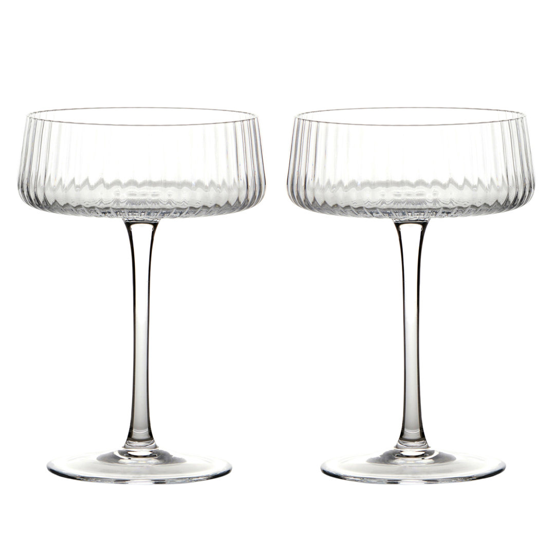 Empire - Champagner Coupes - 2er Set - Klar