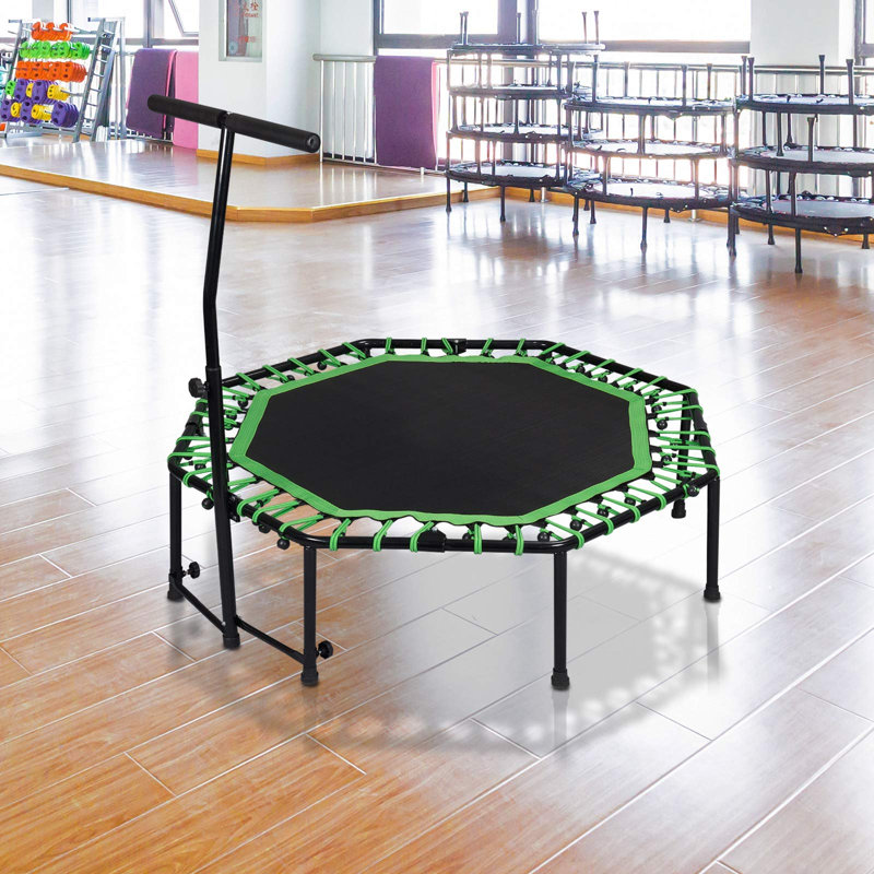 Ringwood Freeport Park 127cm Octagon Fitness Trampoline with Handlebar, Green