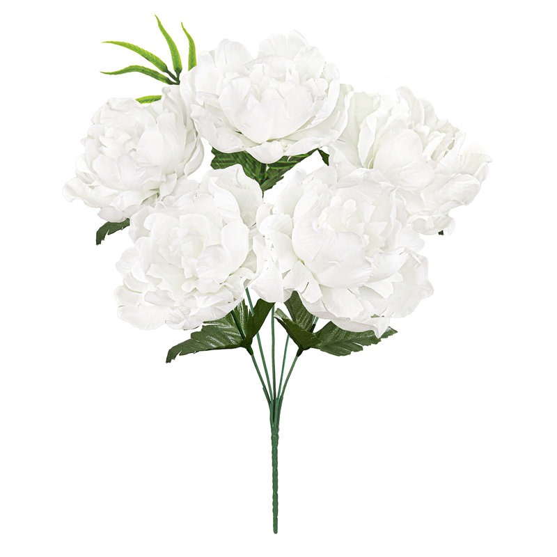 Buisson de pivoines artificielles, Blanc
