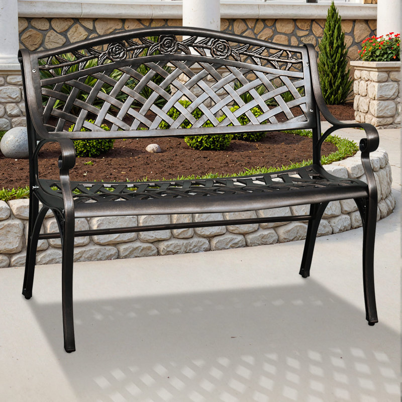 Patio Lattice Outdoor Bench