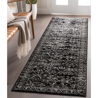  Zazzle Argos Vintage Floral Modern Black Area Rug