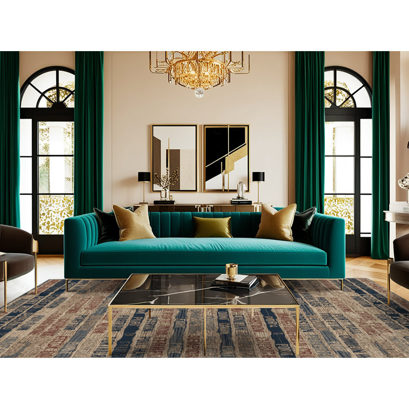 Washable Port names Nautical Area Rug, Rectangle 7' x 10'