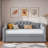 Modern Upholstered Daybed With Led Belt And Trundle-92786966