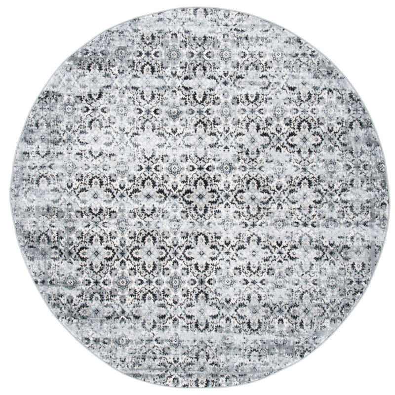 Kirandeep Performance Damask Rug, Round 6'7"