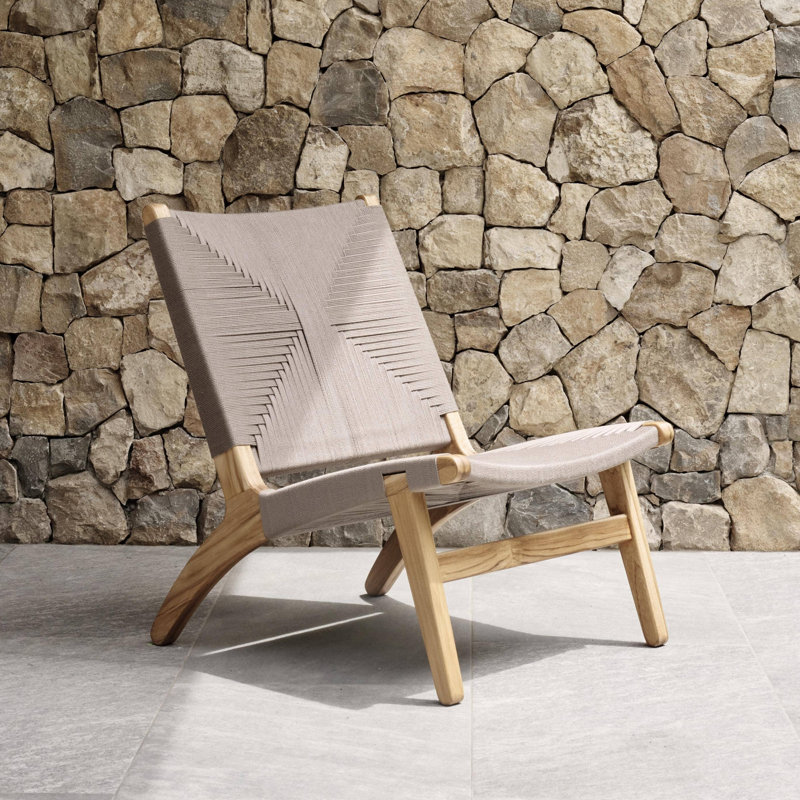 Masaya Lounge Chair, Natural/Taupe Cross Braided Cord